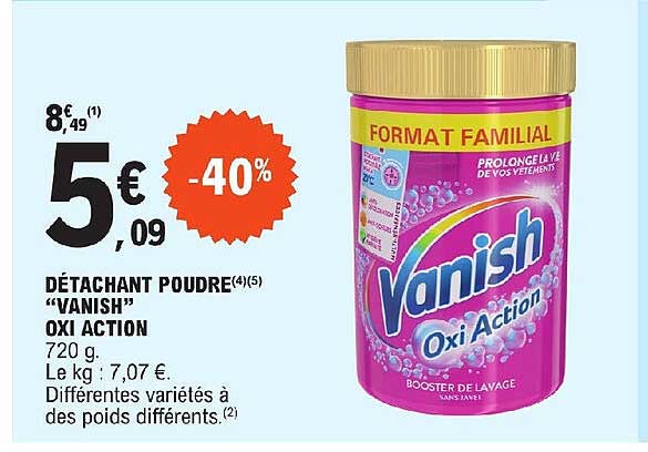 Détachant Poudre "vanish" Oxi Action