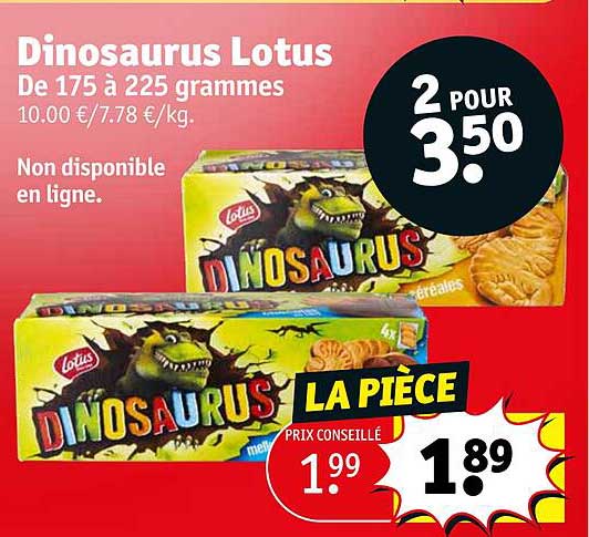 Dinosaurus Lotus De 175 à 225 Grammes
