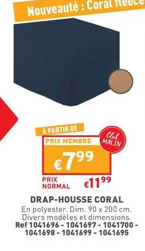 drap-housse coral