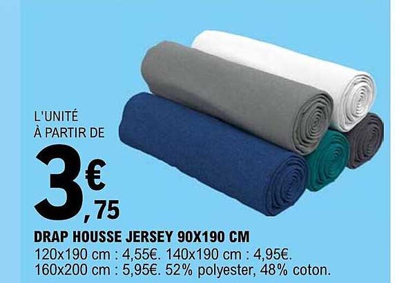 Drap Housse Jersey 90 X 190 Cm