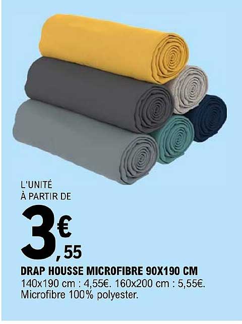 Drap Housse Microfibre 90 X 190 Cm