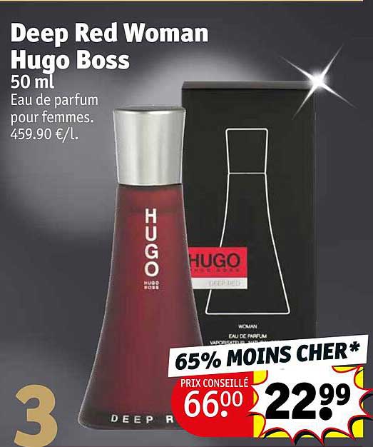 eau de parfum pour femmes deep red woman hugo boss 50 ml