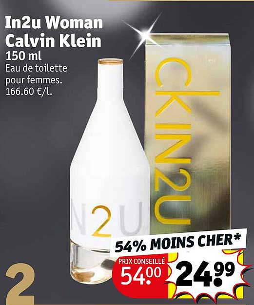 eau de toilette pour femmes in2u woman calvin klein 150 ml