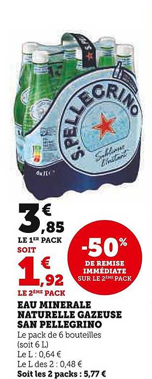 eau minérale naturelle gazeuse san pellegrino