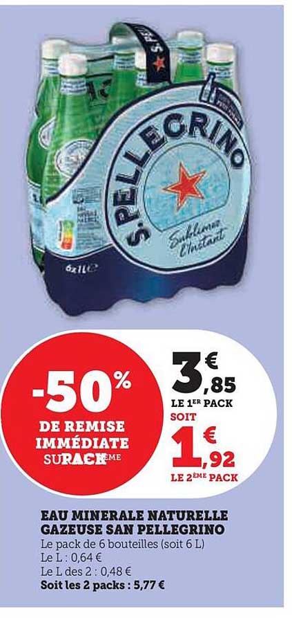 eau minérale naturelle gazeuse san pellegrino