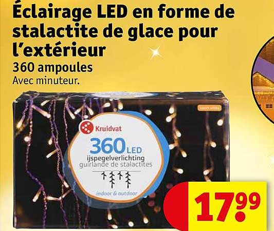 éclairage led en forme de stalactite de glace pour l'extérieur 360 ampoules