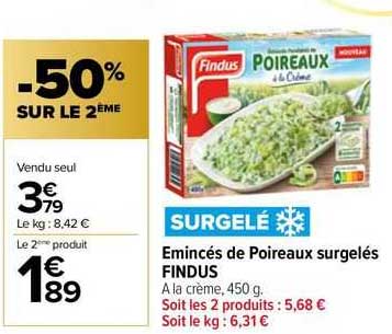 émincés De Poireaux Surgelés Findus