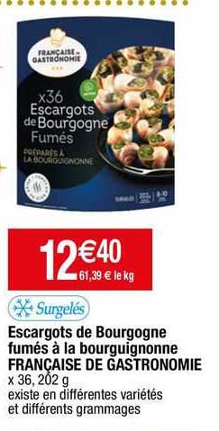 escargots de bourgogne fumés à la bourguignonne française de gastronomie