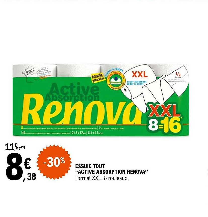 essuie tout "active absorption renova"