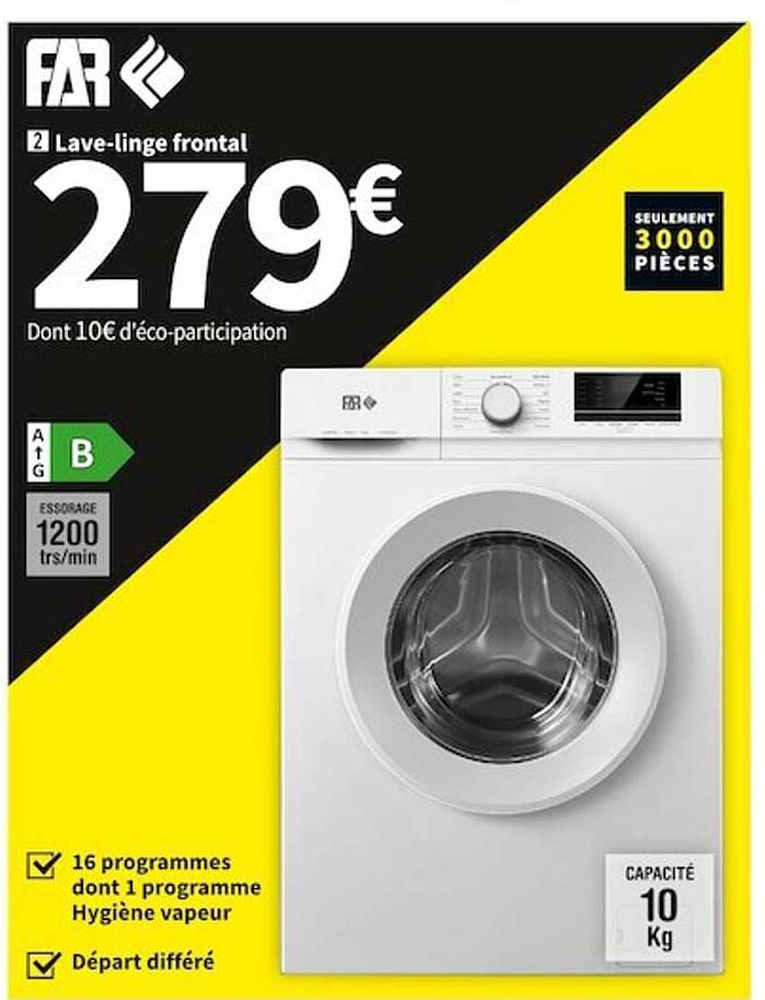 far lave-linge frontal