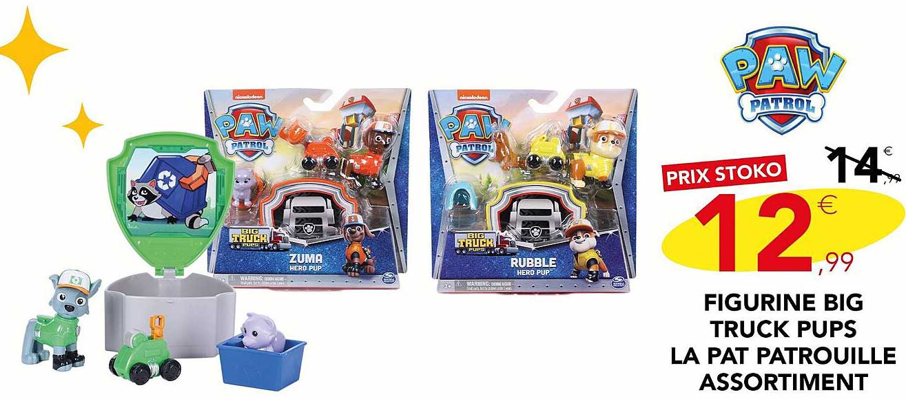 figurine big truck pups la pat patrouille assortiment