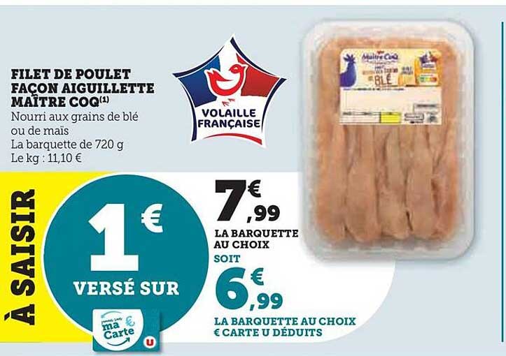 filet de poulet façon aiguillette maître coq