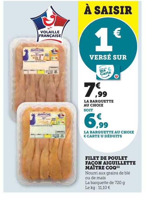 filet de poulet façon aiguillette maître coq