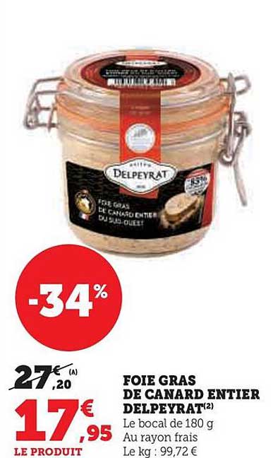 Foie Gras De Canard Entier Delpeyrat
