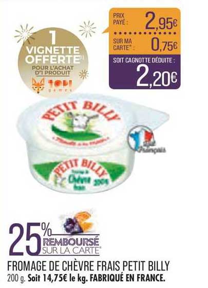 Fromage De Chèvre Frais Petit Billy