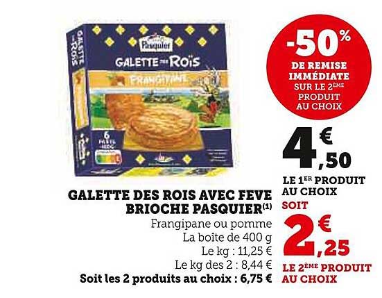 galette des rois avec fève brioche pasquier