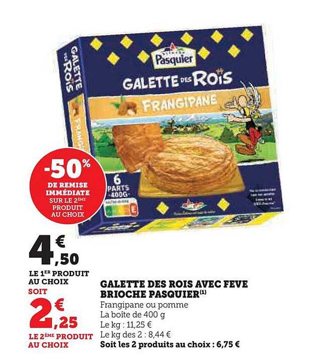 galette des rois avec fève brioche pasquier