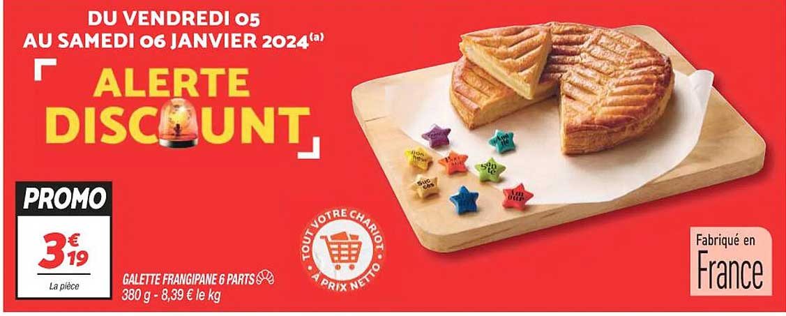 galette frangipane 6 parts