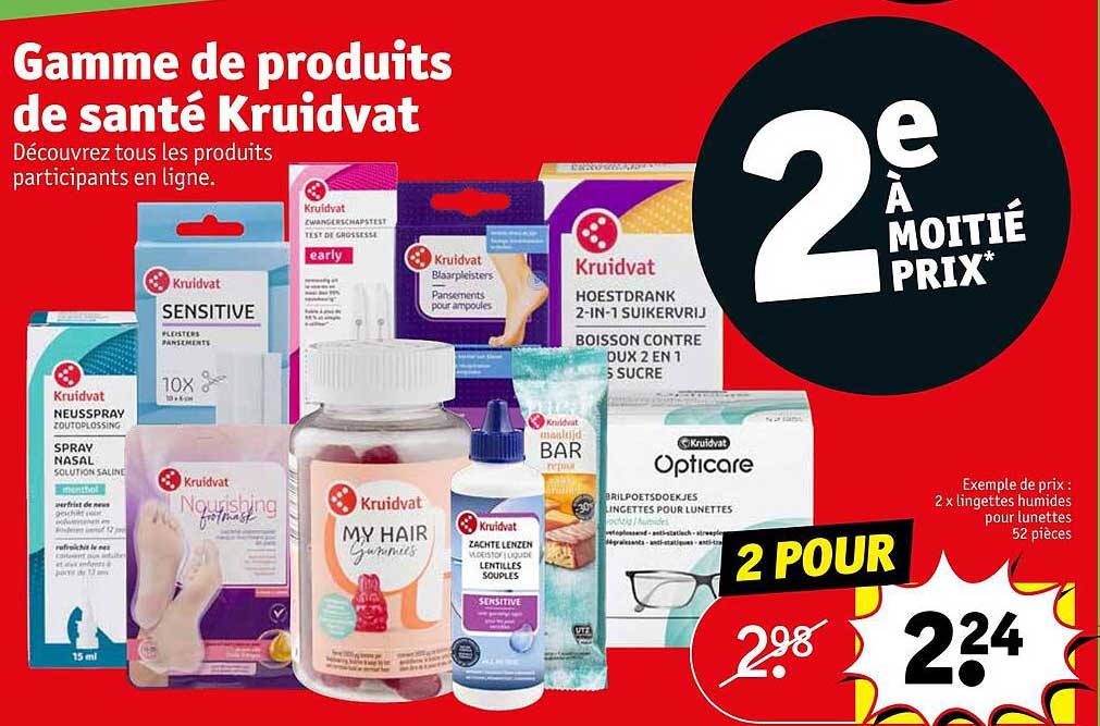 gamme de produits de santé kruidvat