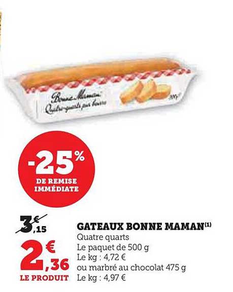 gâteaux bonne maman