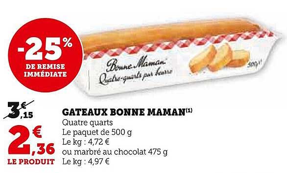 gâteaux bonne maman