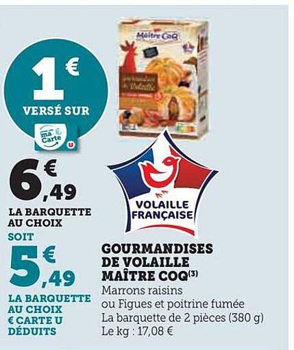 gourmandises de volaille maître coq