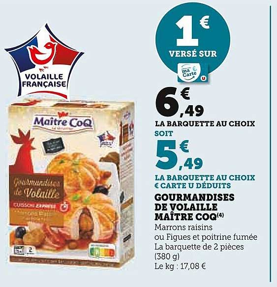 gourmandises de volaille maître coq