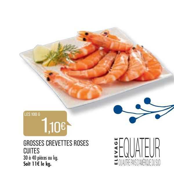 grosses crevettes roses cuites