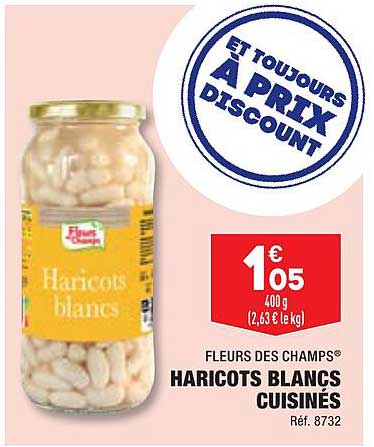 Haricots Blancs Cuisinés Fleurs Des Champs