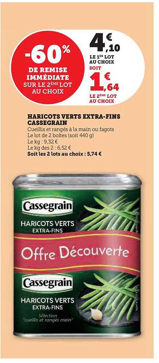 haricots verts extra-fins cassegrain