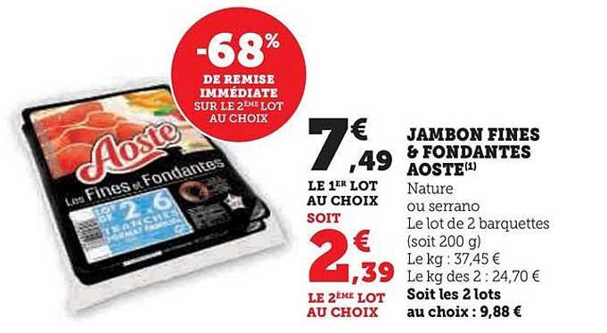 Jambon Fines & Fondantes Aoste