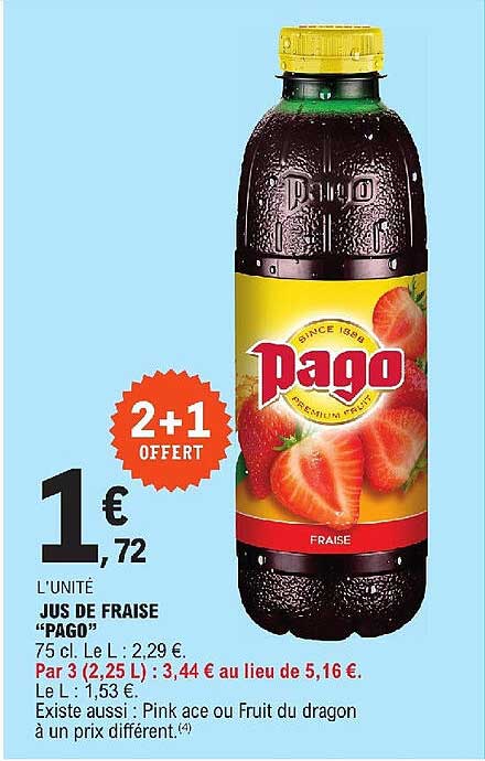 Jus De Fraise "pago"
