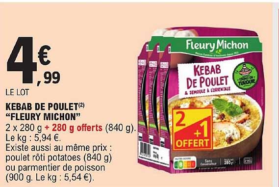 kebab de poulet "fleury michon"