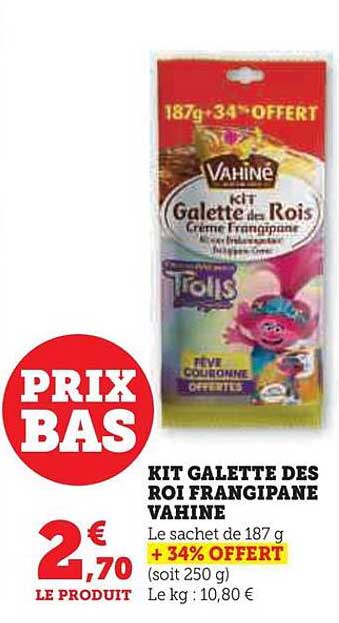 kit galette des roi frangipane vahiné