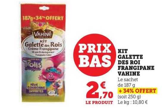 kit galette des rois frangipane vahiné