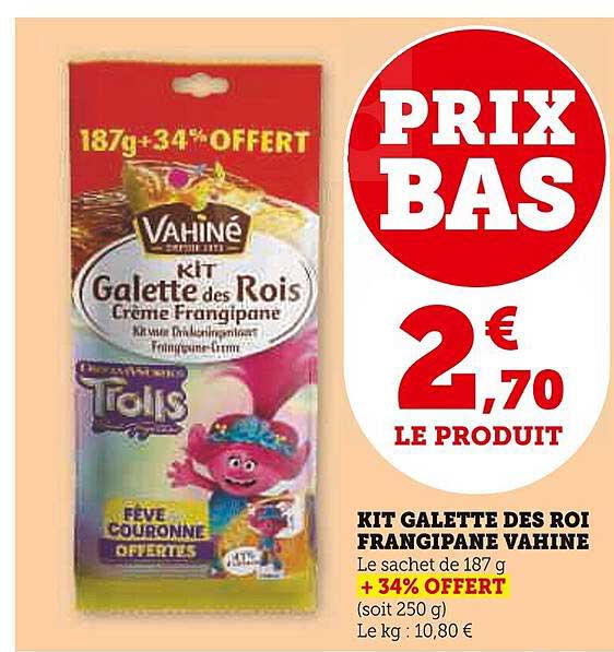 kit galette des rois frangipane vahiné