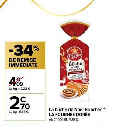 la bûche de noël briochée la fournée dorée