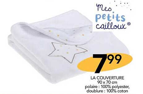la couverture 90 x 70 cm mes petits cailloux