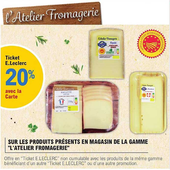 la gamme "l'atelier fromagerie"