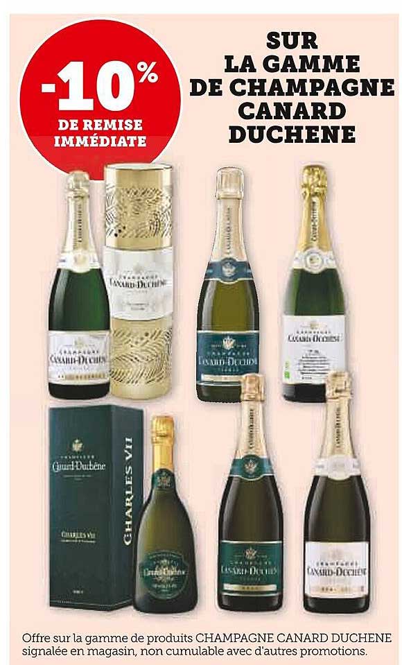 la gamme de champagne canard duchêne