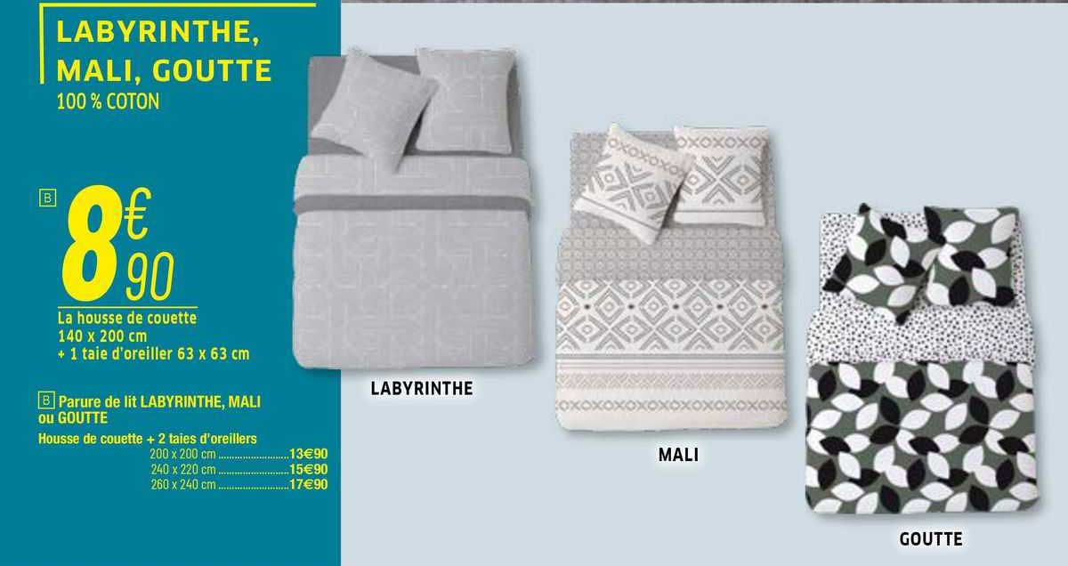 la housse de couette 140 x 200 cm + 1 taie d'oreiller 63 x 63 cm
