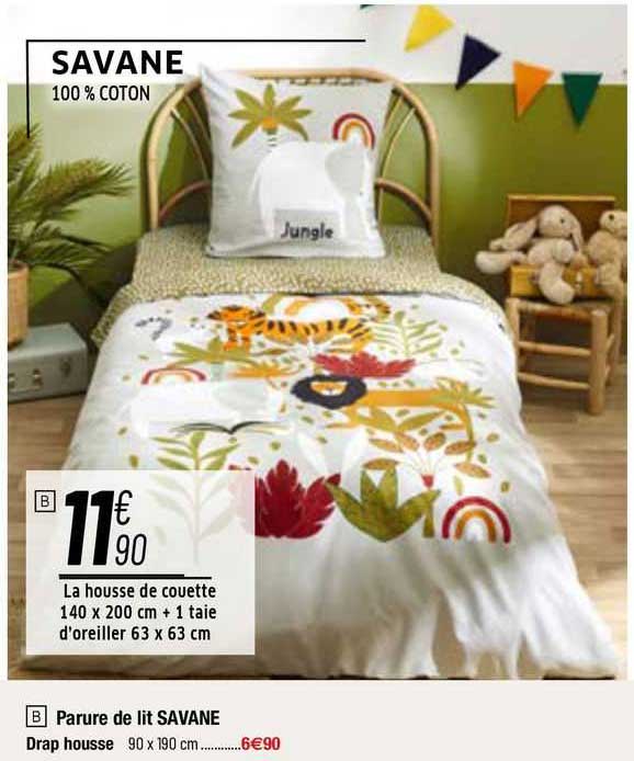 la housse de couette 140 x 200 cm + 1 taie d'oreiller 63 x 63 cm savane