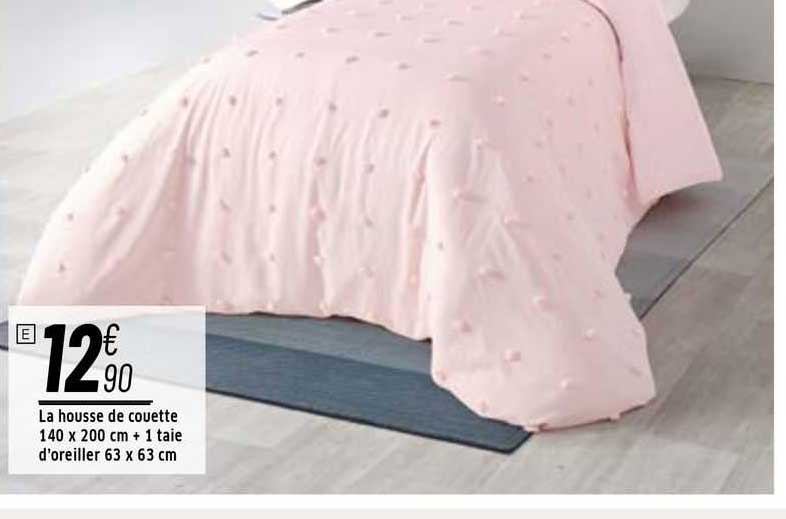 la housse de couette 140 x 200 cm + 1 taie d'oreiller 63 x 63 cm