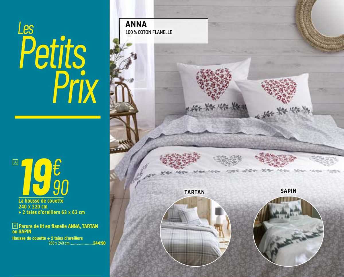 la housse de couette 240 x 220 cm + 2 taies d'oreillers 63 x 63 cm anna