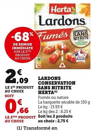 Lardons Conservation Sans Nitrite Herta