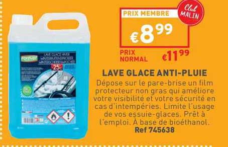 lave glace anti-pluie