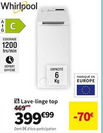 lave-linge top whirlpool