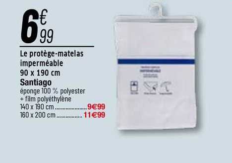 le protège-matelas imperméable 90 x 190 cm