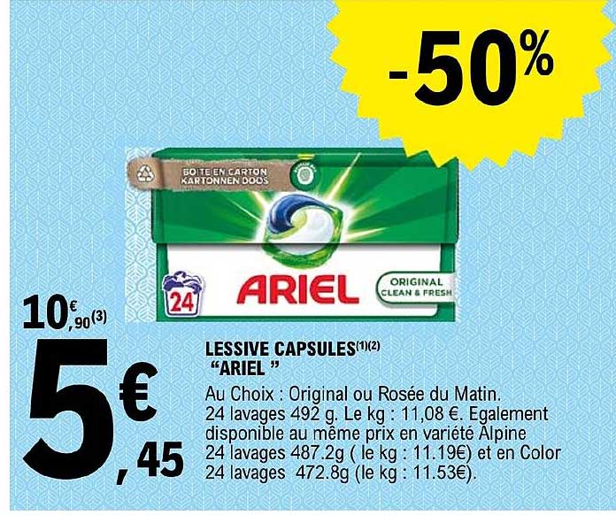 Lessive Capsules "ariel"