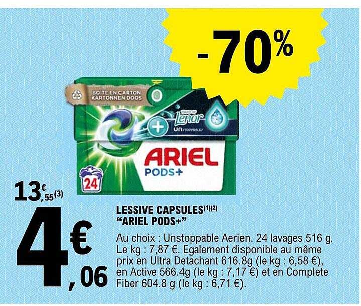 Lessive Capsules "ariel Pods+"